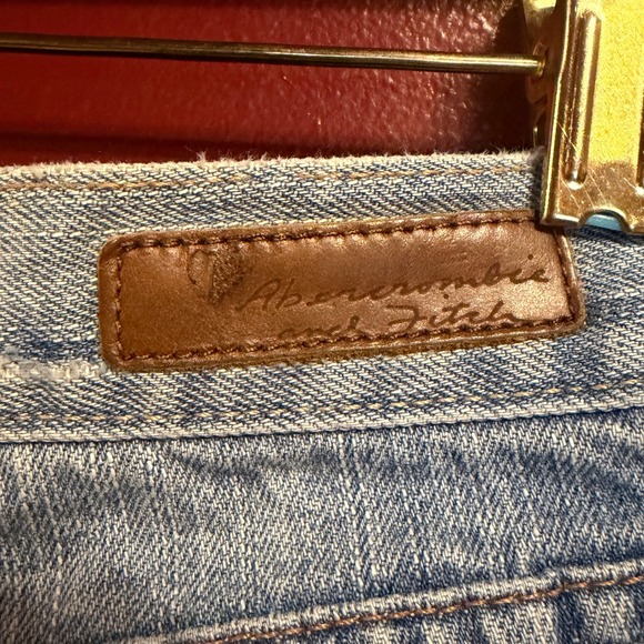 Abercrombie & Fitch Vintage 90s Y2K Low Rise Bootcut Jeans Size 10 Distressed - Picture 6 of 11